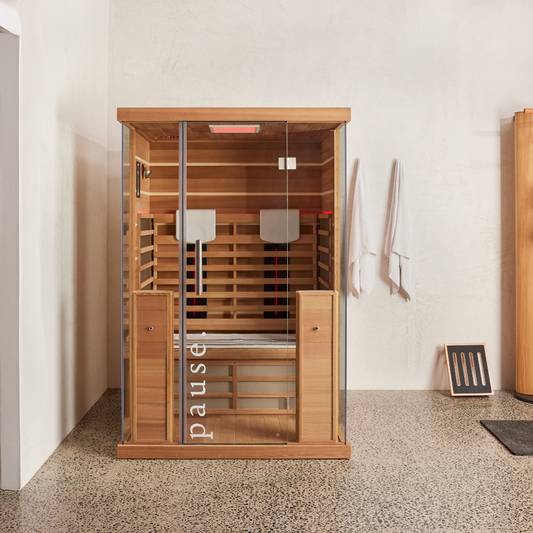 pause. 2 Person full spectrum infrared sauna