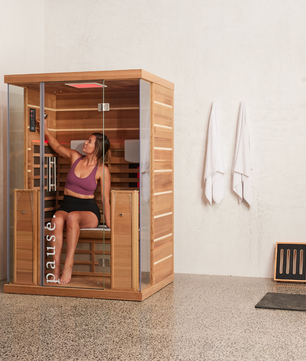 pause. 2 Person full spectrum infrared sauna